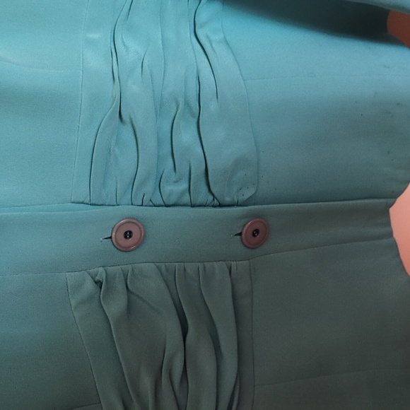 Jones New York silk turquoise blazer size 12 - Picture 3 of 8